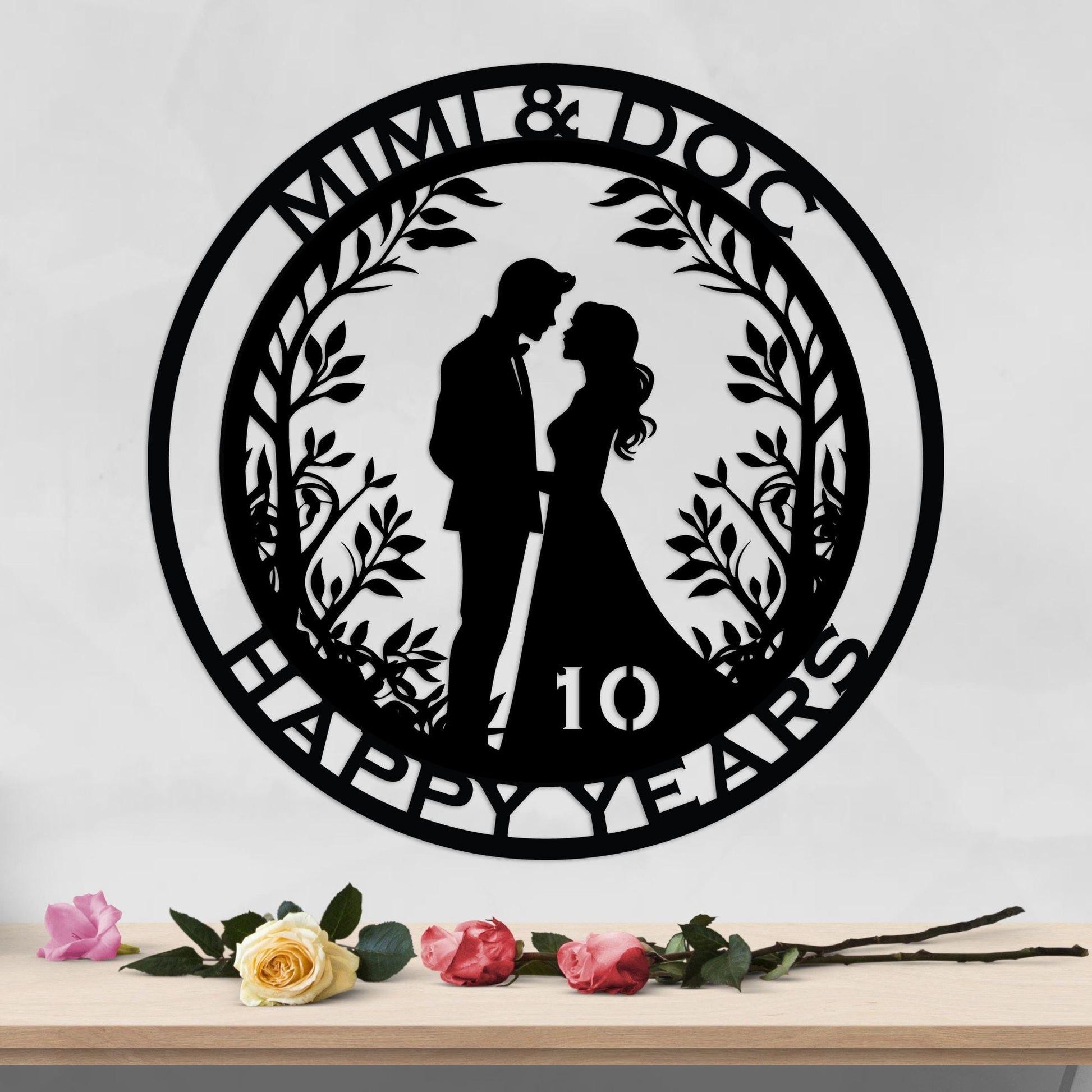 anniversary personalized metal sign – 16 gauge steel
