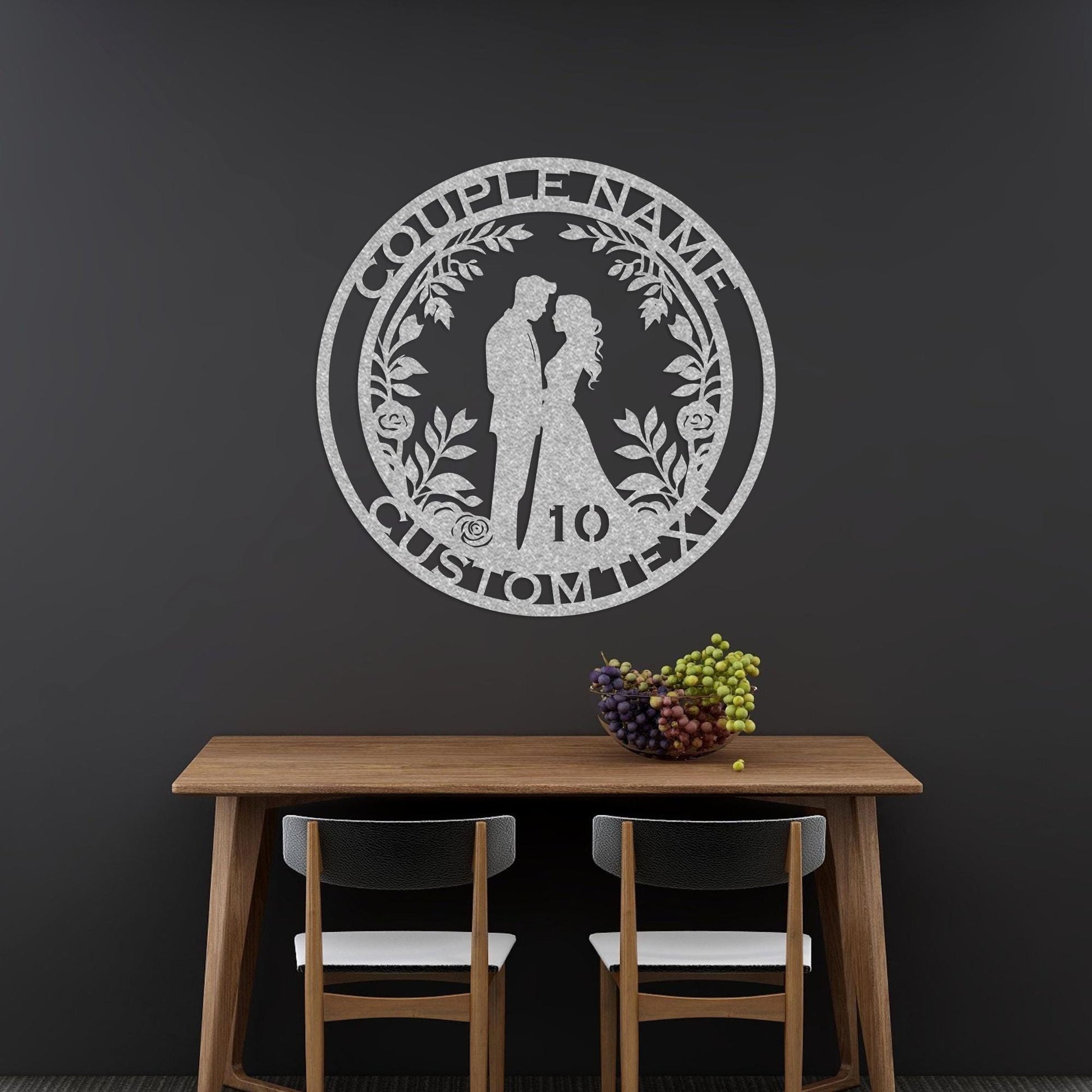 10th anniversary personalized metal sign – 16 gauge steel