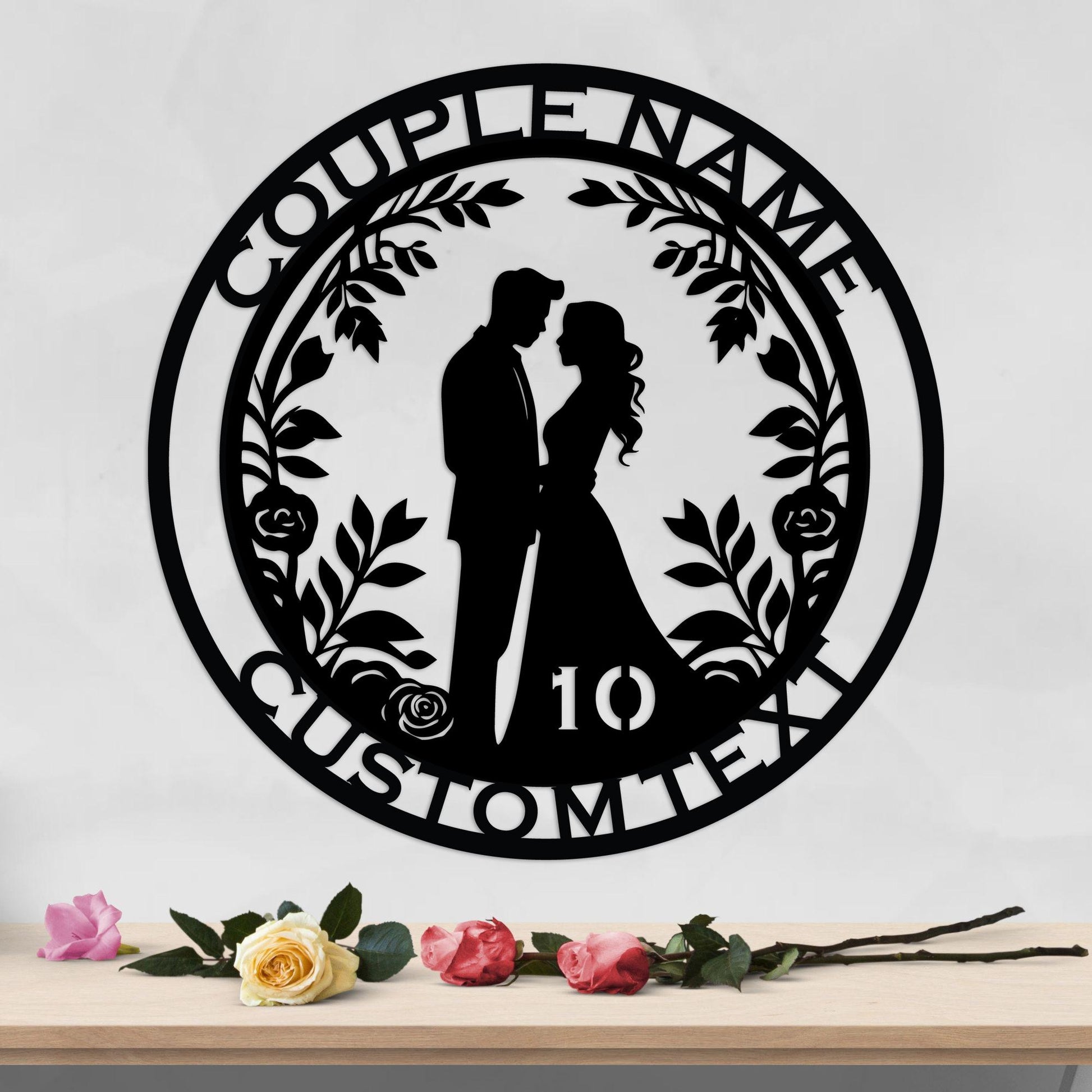 10th anniversary personalized metal sign – 16 gauge steel