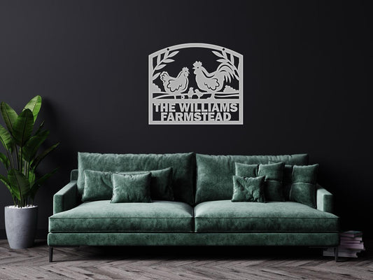 farmhouse kitchen personalized wall art – 16 gauge steel