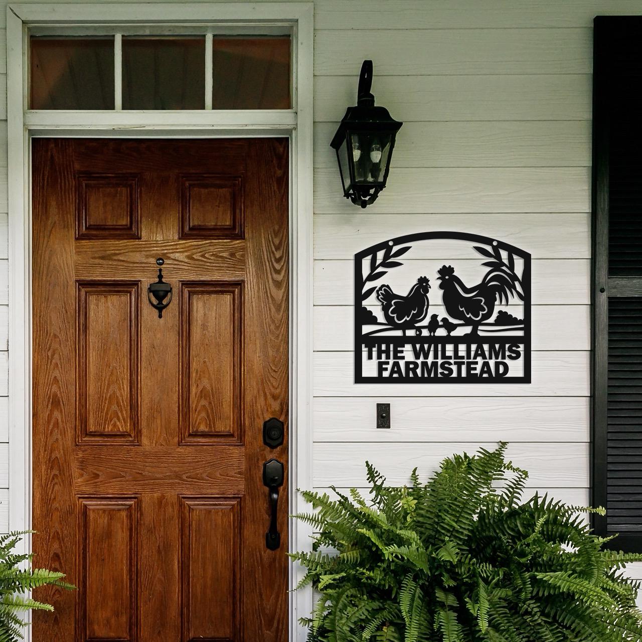 farmhouse kitchen personalized wall art – 16 gauge steel