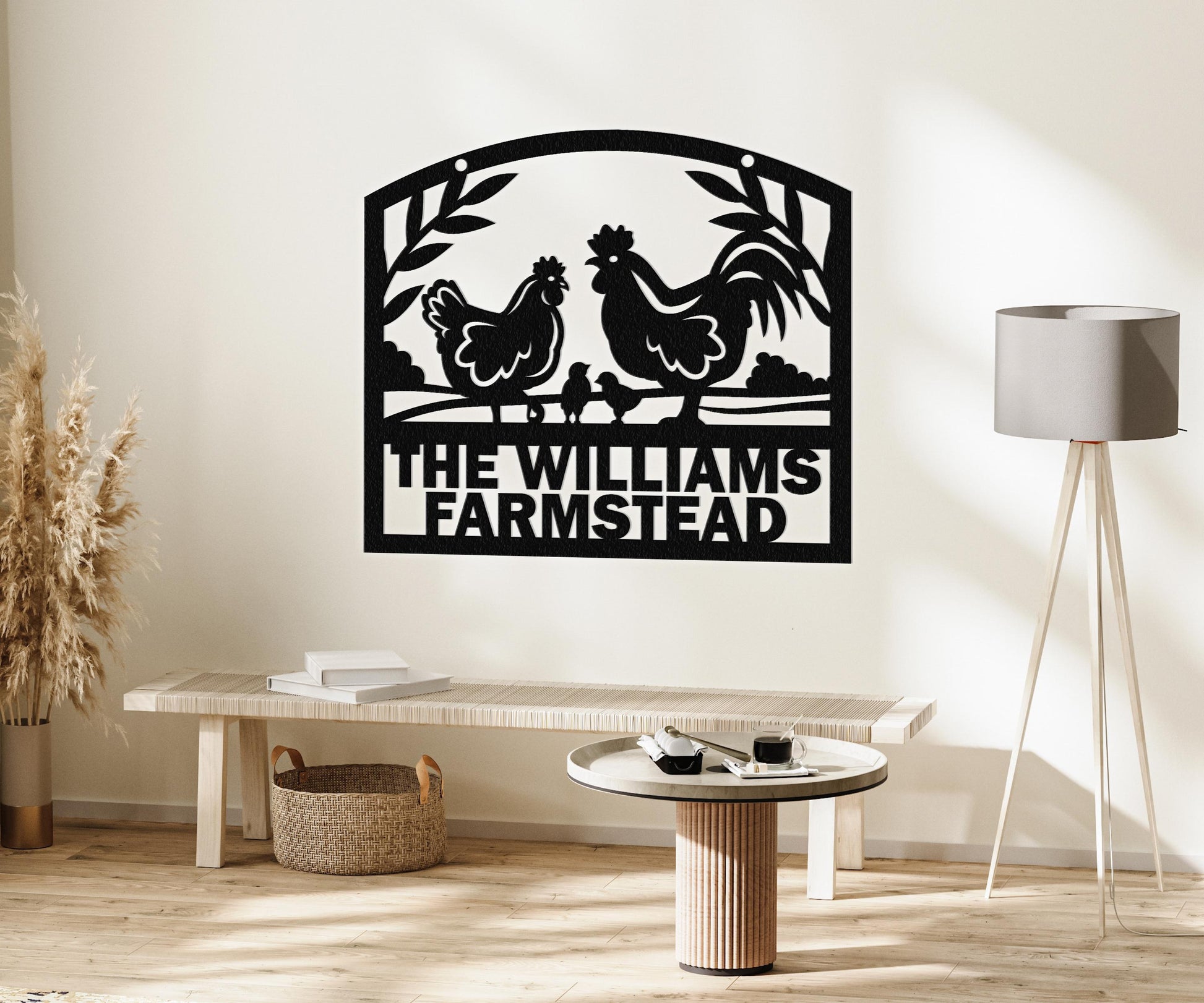 farmhouse kitchen personalized wall art – 16 gauge steel