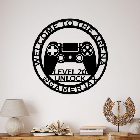 gamer personalized wall sign – 16 gauge steel
