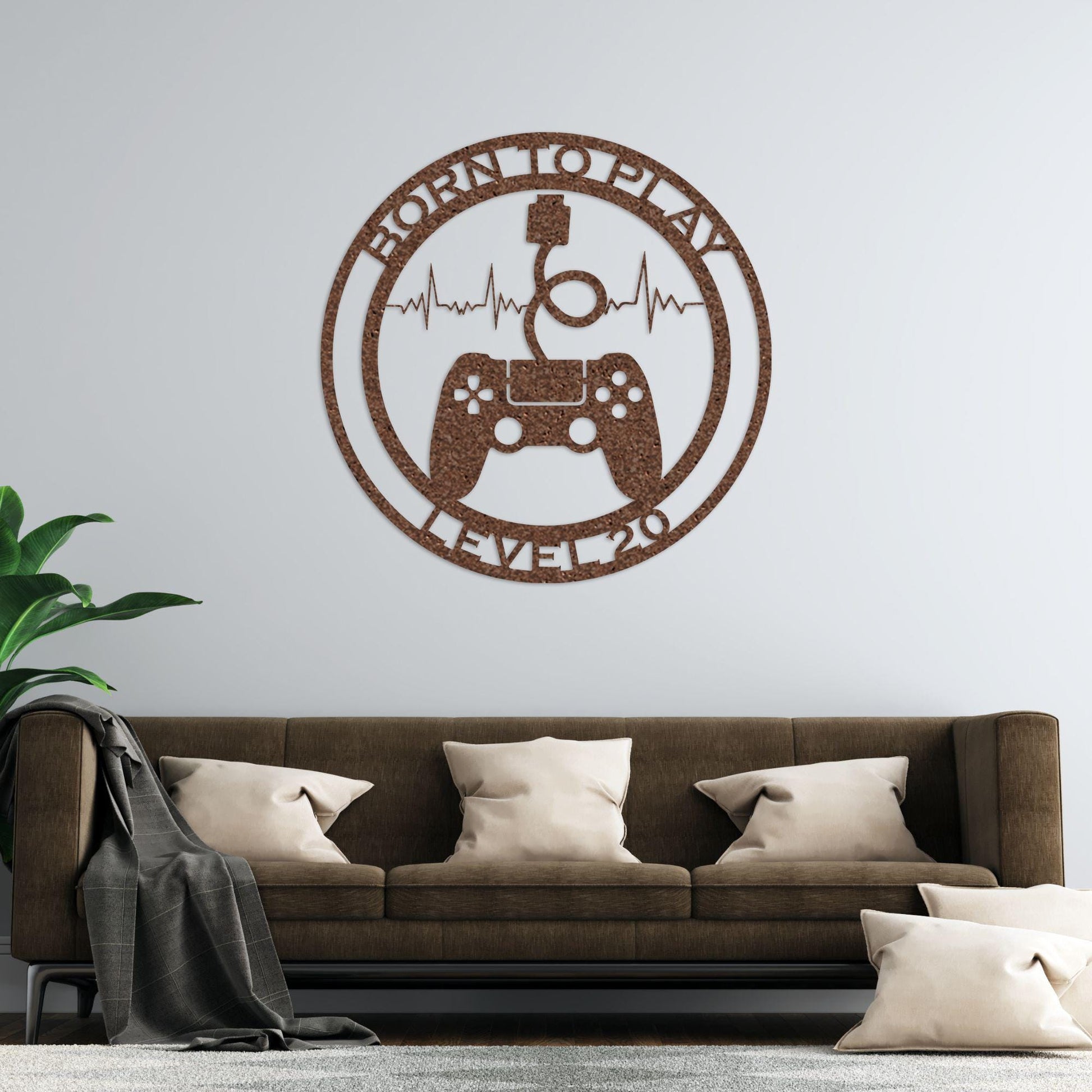level 20 gamer personalized wall sign – 16 gauge steel