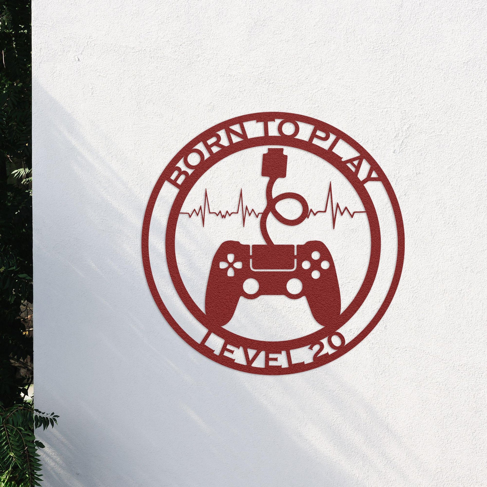 level 20 gamer personalized wall sign – 16 gauge steel