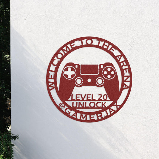 gamer personalized wall sign – 16 gauge steel