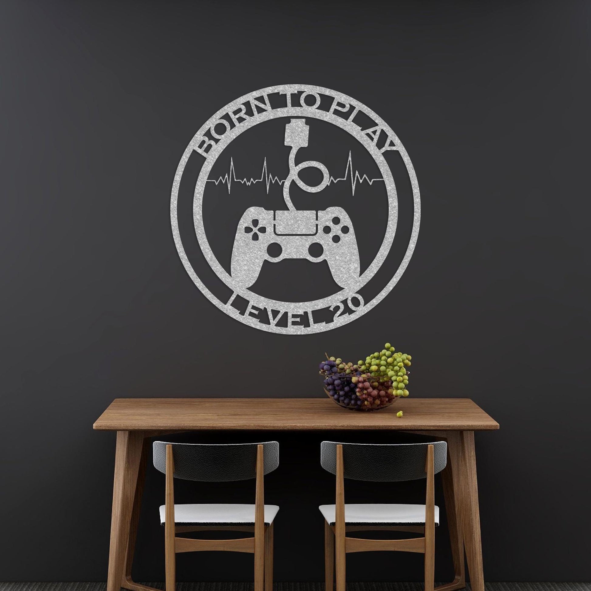 level 20 gamer personalized wall sign – 16 gauge steel