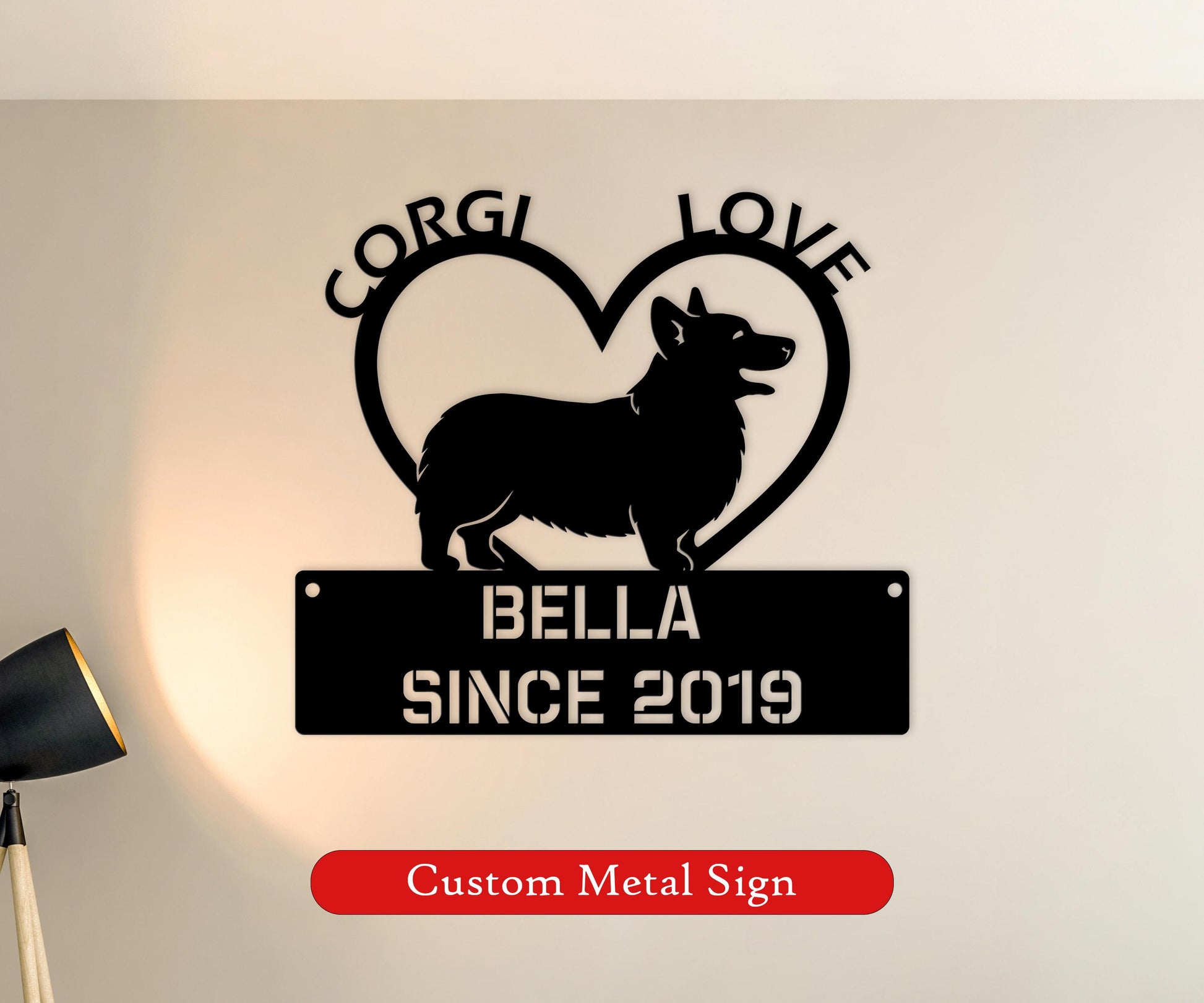 dog name personalized metal sign – 16 gauge steel