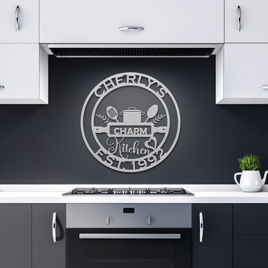 farmhouse kitchen personalized wall art – 16 gauge steel
