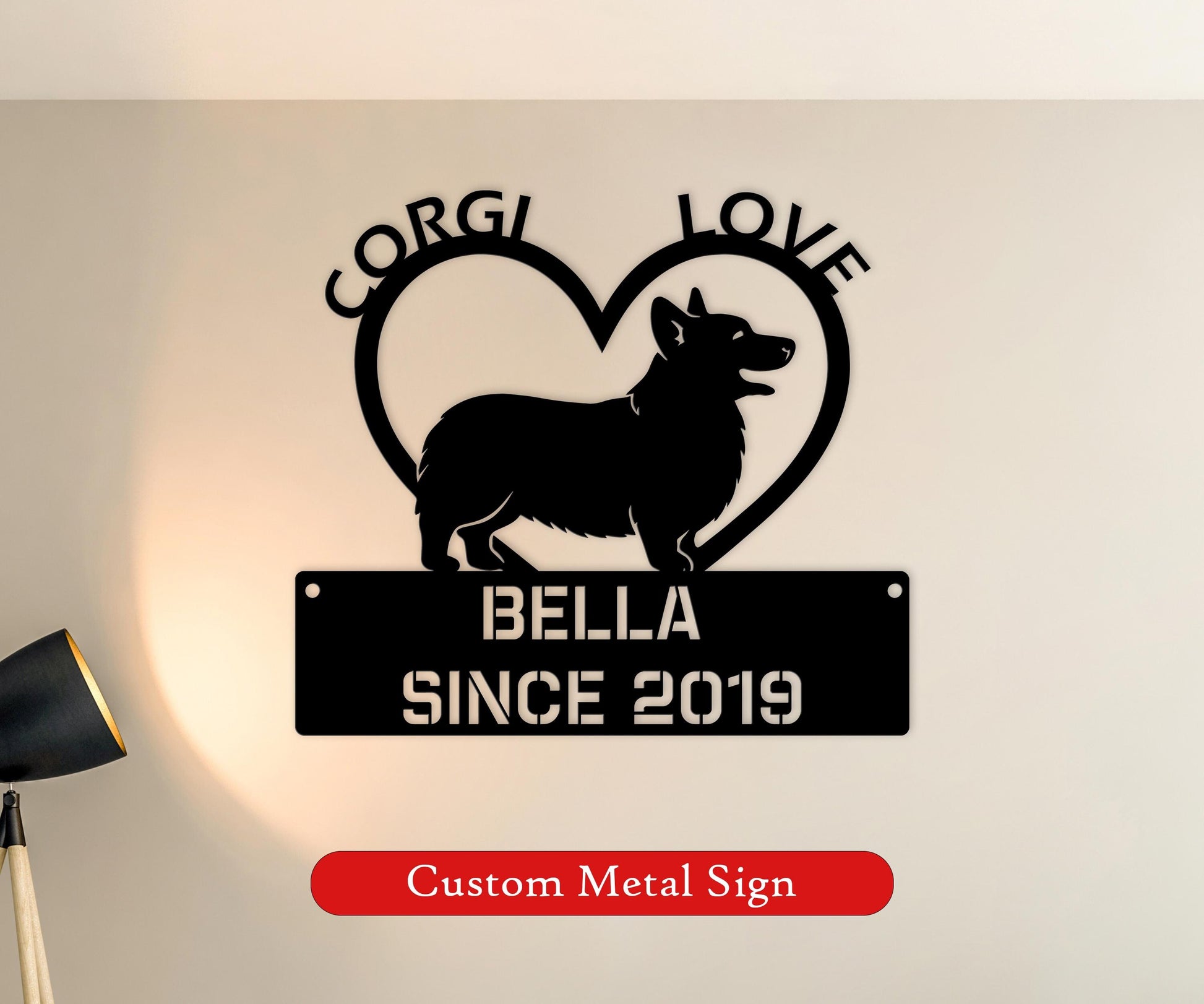 dog name personalized metal sign – 16 gauge steel