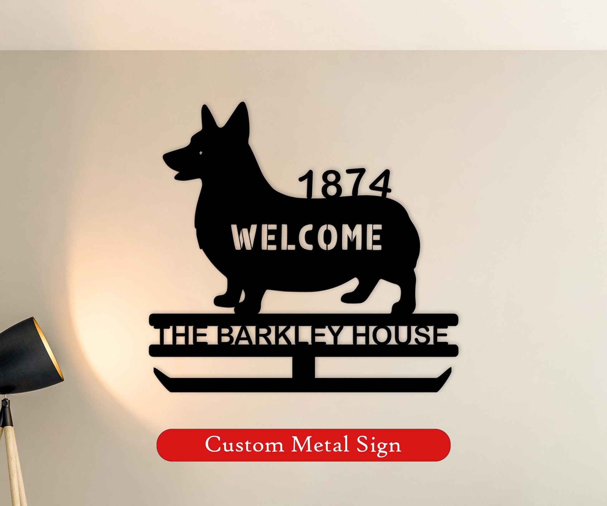 dog name personalized metal sign – 16 gauge steel