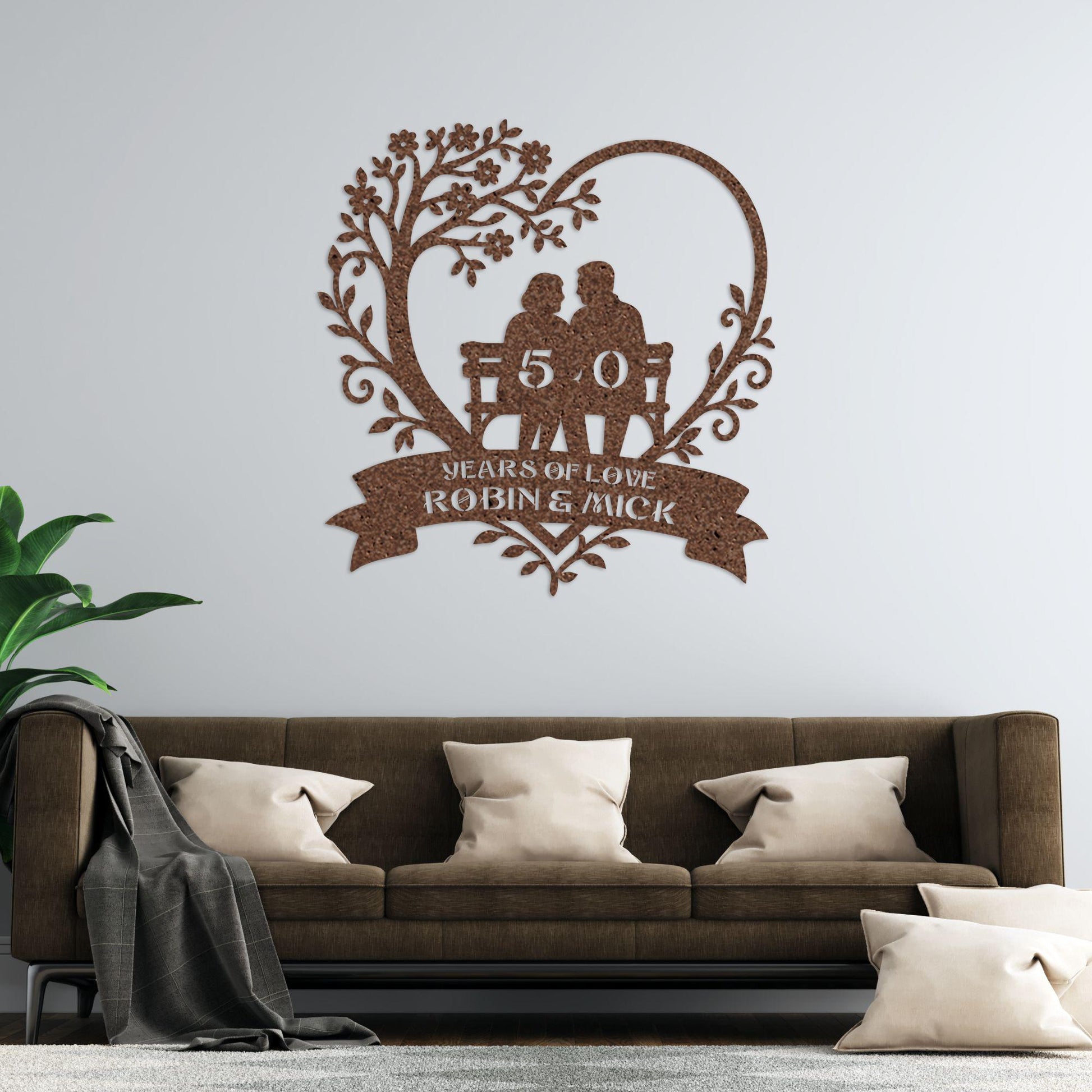 50th anniversary personalized metal sign – 16 gauge steel