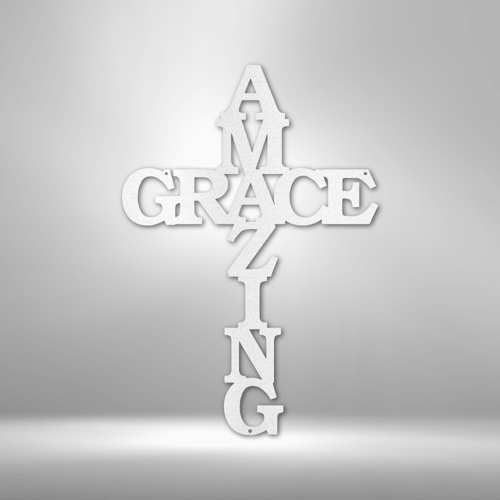Amazing Grace Cross - Steel Sign - Stylinsoul
