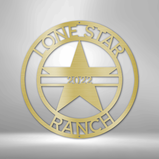 LoneStar 1 Monogram - Steel Sign - Stylinsoul