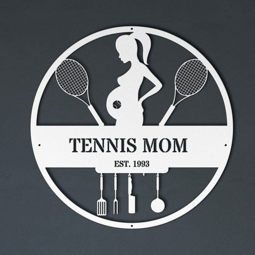 Tennis Mom - Die Cut Metal Sign - Mothers Day Gift Home Decor - Stylinsoul
