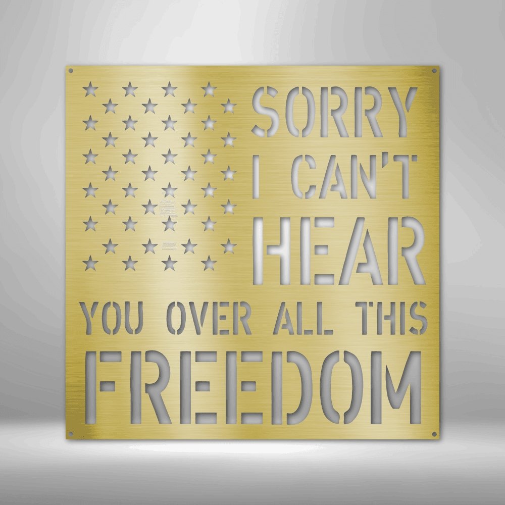 All This Freedom Steel Sign - Inspirational Metal Wall Art Celebrating Liberty - Stylinsoul