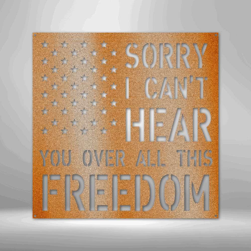 All This Freedom Steel Sign - Inspirational Metal Wall Art Celebrating Liberty - Stylinsoul