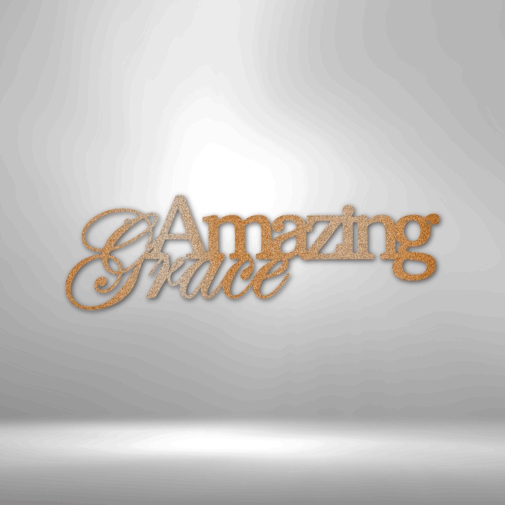 Amazing Grace Steel Sign: Inspiring Metal Wall Art with a Timeless Message - Stylinsoul