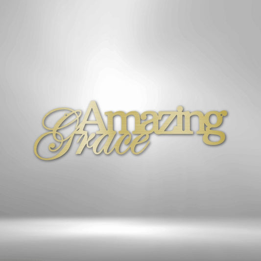 Amazing Grace Steel Sign: Inspiring Metal Wall Art with a Timeless Message - Stylinsoul