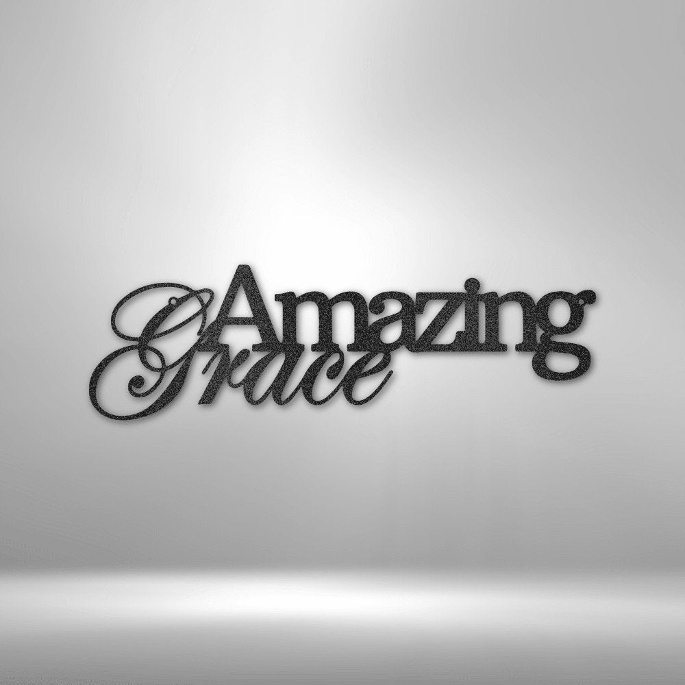 Amazing Grace Steel Sign: Inspiring Metal Wall Art with a Timeless Message - Stylinsoul