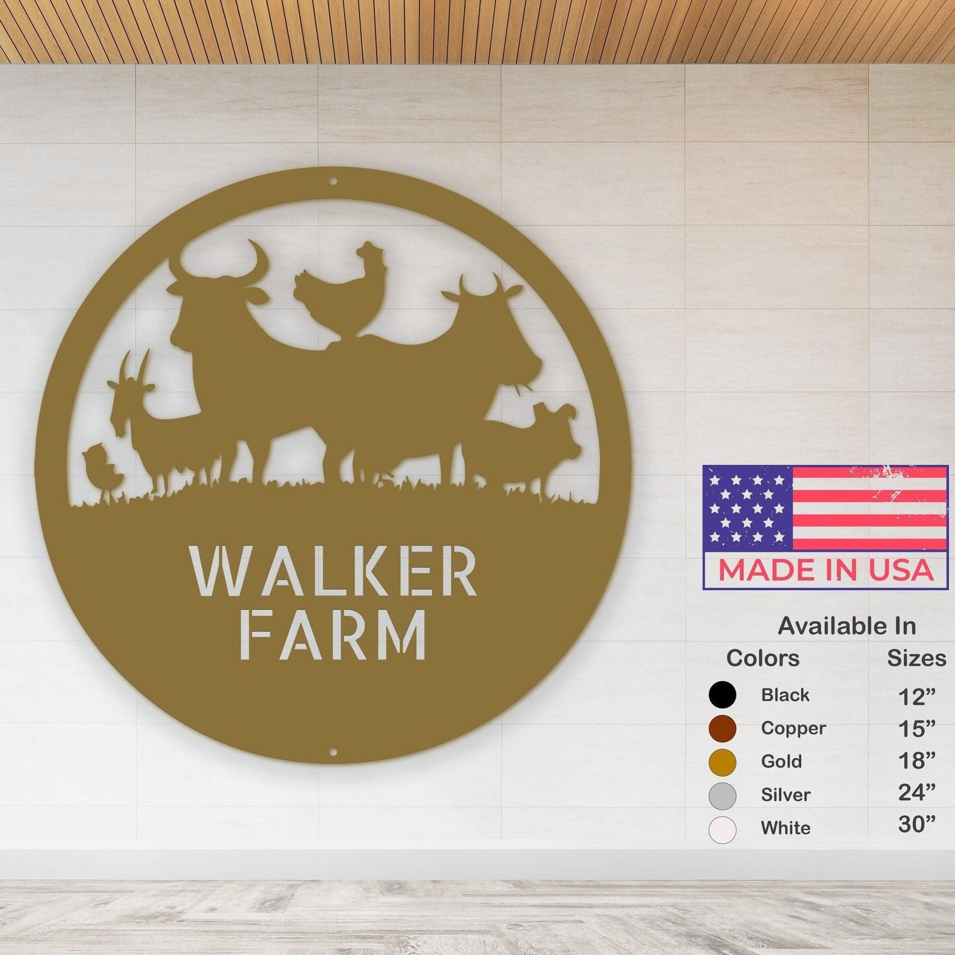 Animal Barn Sign - Farm Metal Sign for Outdoor Farmhouse Decor - Stylinsoul