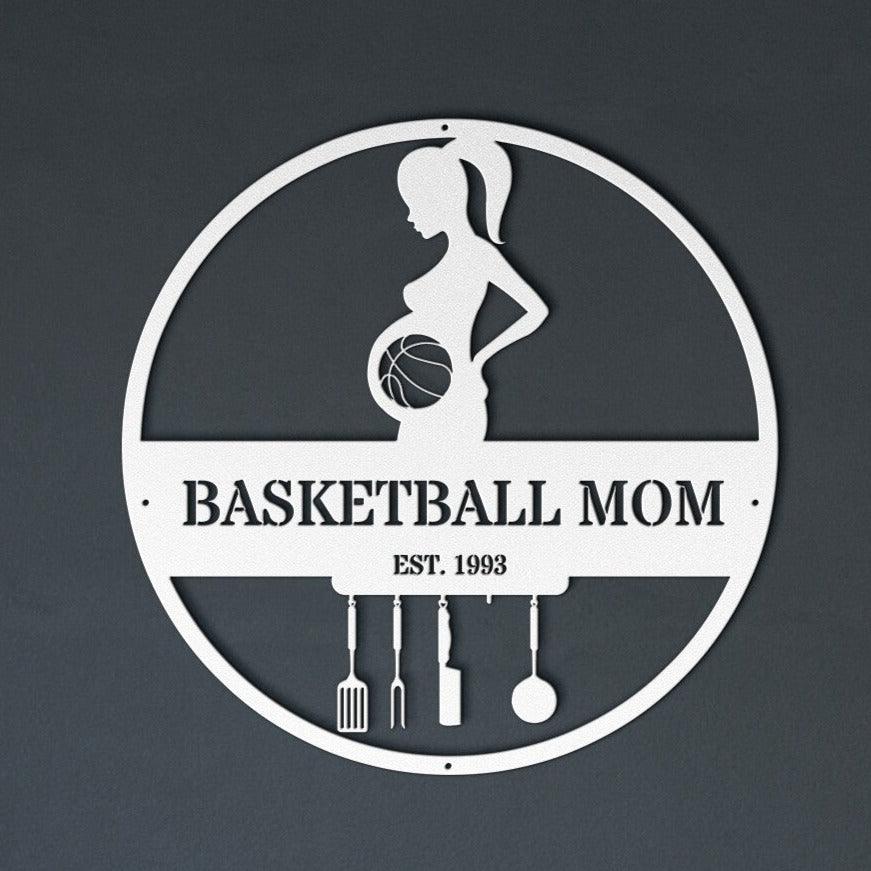 Basketball Mom - Custom Die Cut Metal Sign - Mothers Day Gift Home Decor - Stylinsoul