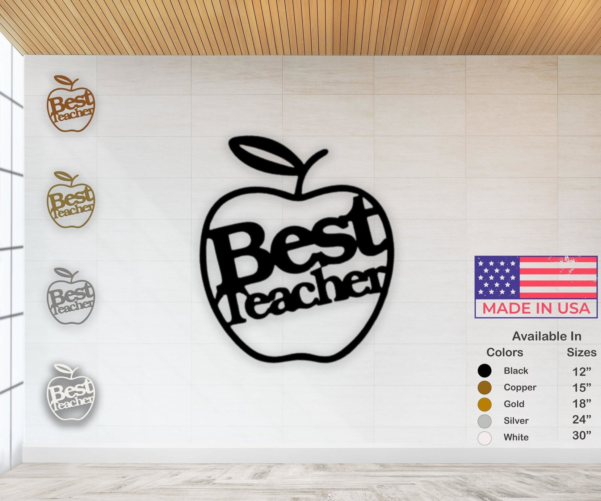 Best Teacher Gift - Metal Wall Sign - Teacher Appreciation Art - Classroom Decor - Stylinsoul