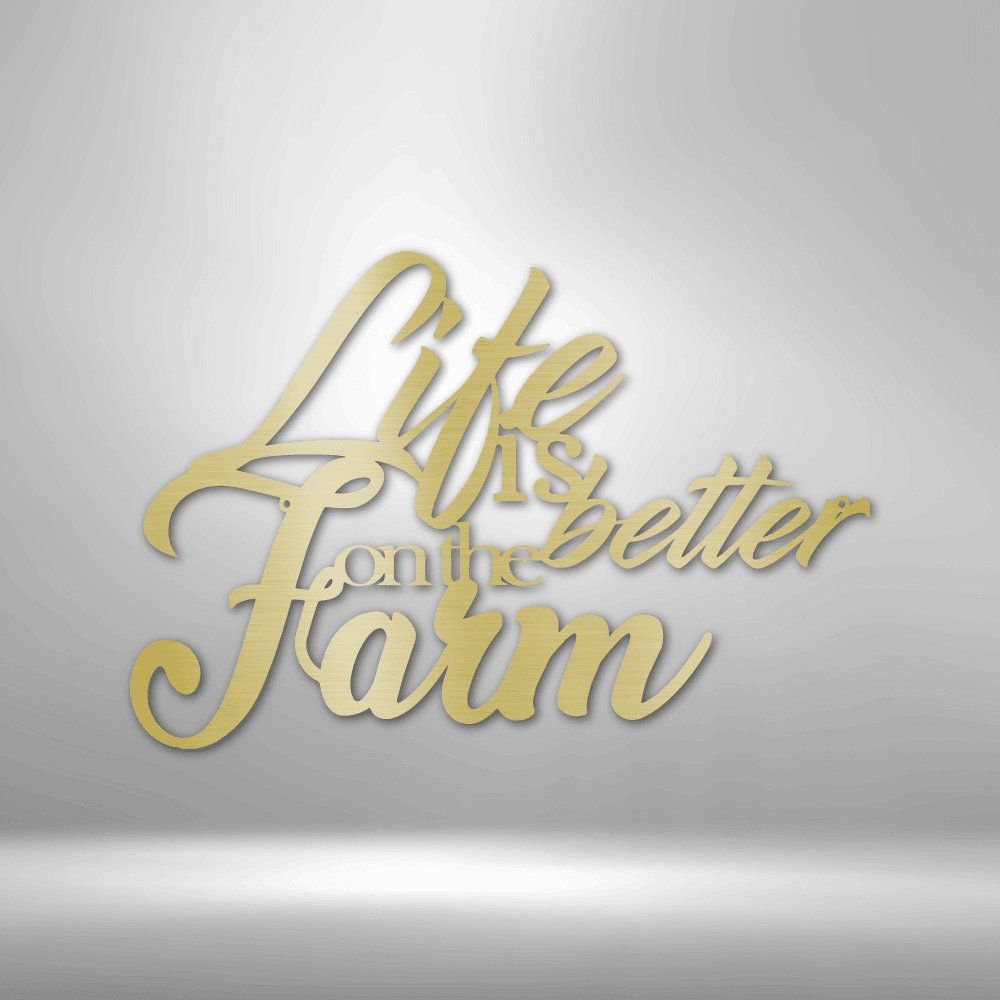 Better on the Farm Quote Steel Sign - Inspirational Metal Wall Art for Farmhouse Decor - Stylinsoul