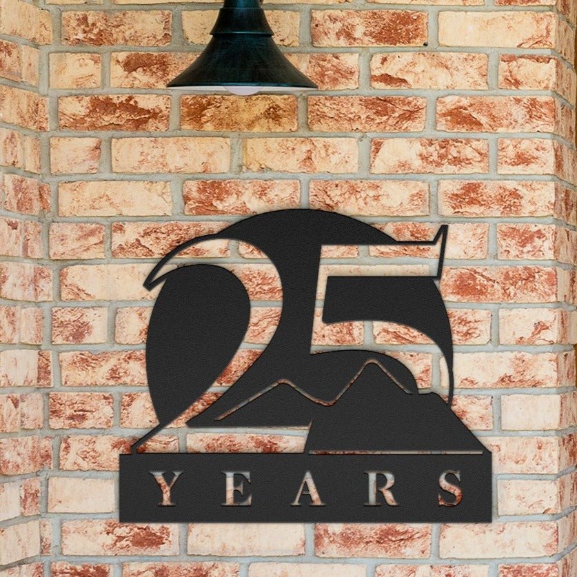 Celebrate 25 Years of Success with a Custom Metal Wall Sign - Stylinsoul