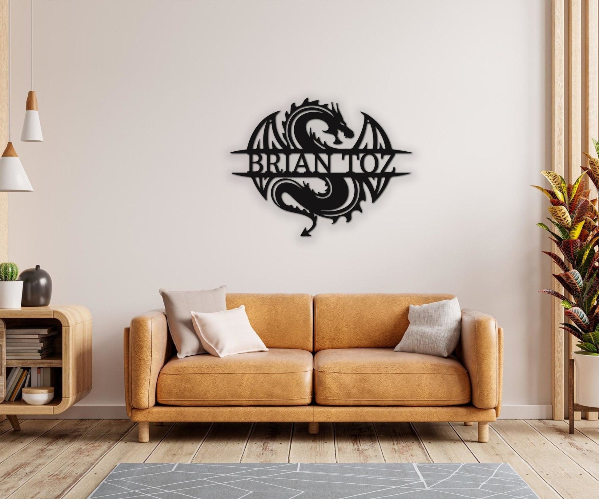 Celtic Dragon Lover Gift - Personalized Metal Signs for Dragon-themed Home Decor - Stylinsoul