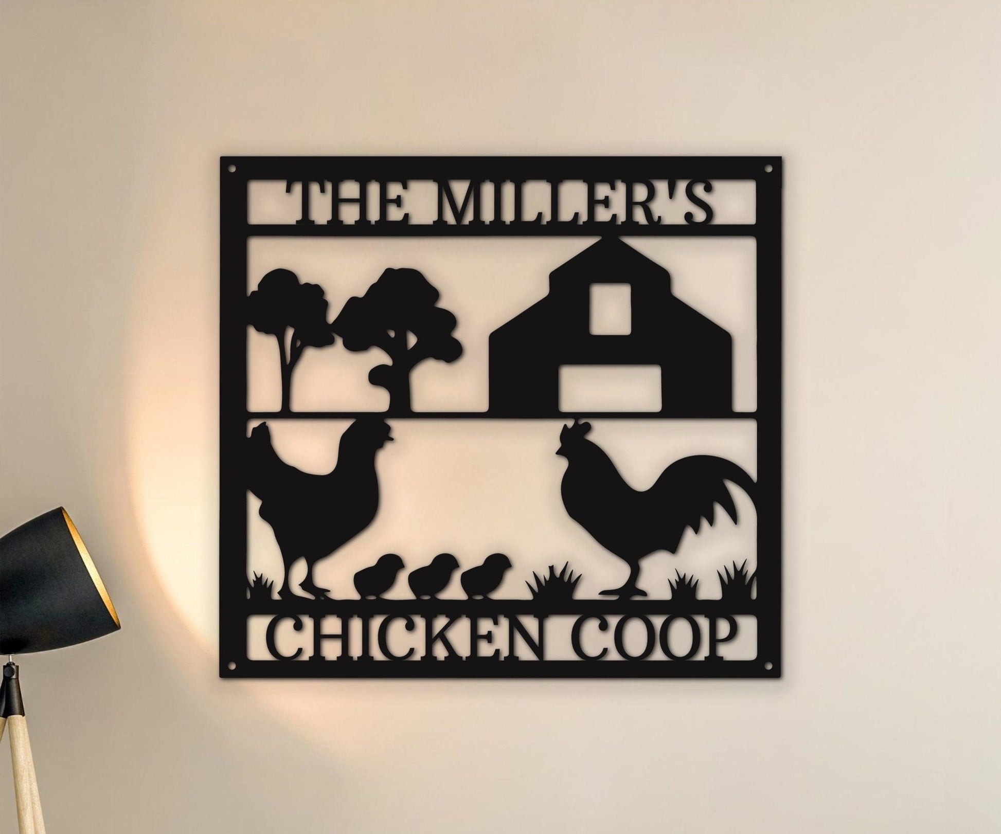 Chicken Coop Signs - Personalized Metal Wall Signs for Farmhouse Decor and Chicken Lovers - Stylinsoul