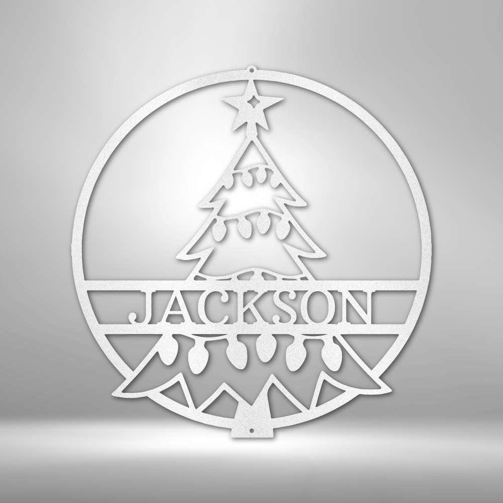 Christmas Tree Monogram - Personalized Steel Sign for Festive Holiday Decor - Stylinsoul