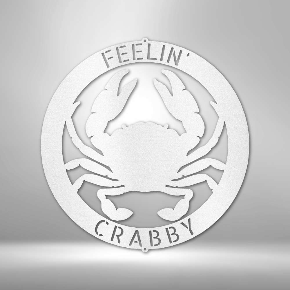 Crab Ring Monogram Steel Sign - Personalized Metal Wall Art for Coastal Decor - Stylinsoul