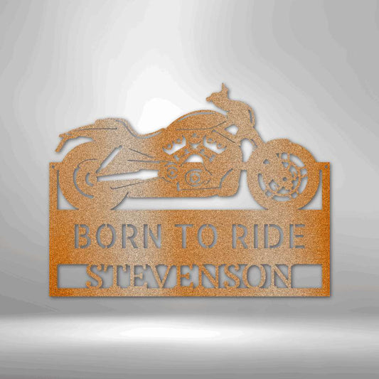 Cruiser Workshop Monogram Steel Sign - Personalized Metal Wall Decor for Motorcycle Workshop - Stylinsoul