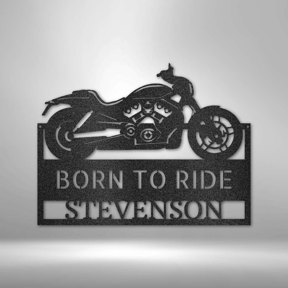 Cruiser Workshop Monogram Steel Sign - Personalized Metal Wall Decor for Motorcycle Workshop - Stylinsoul