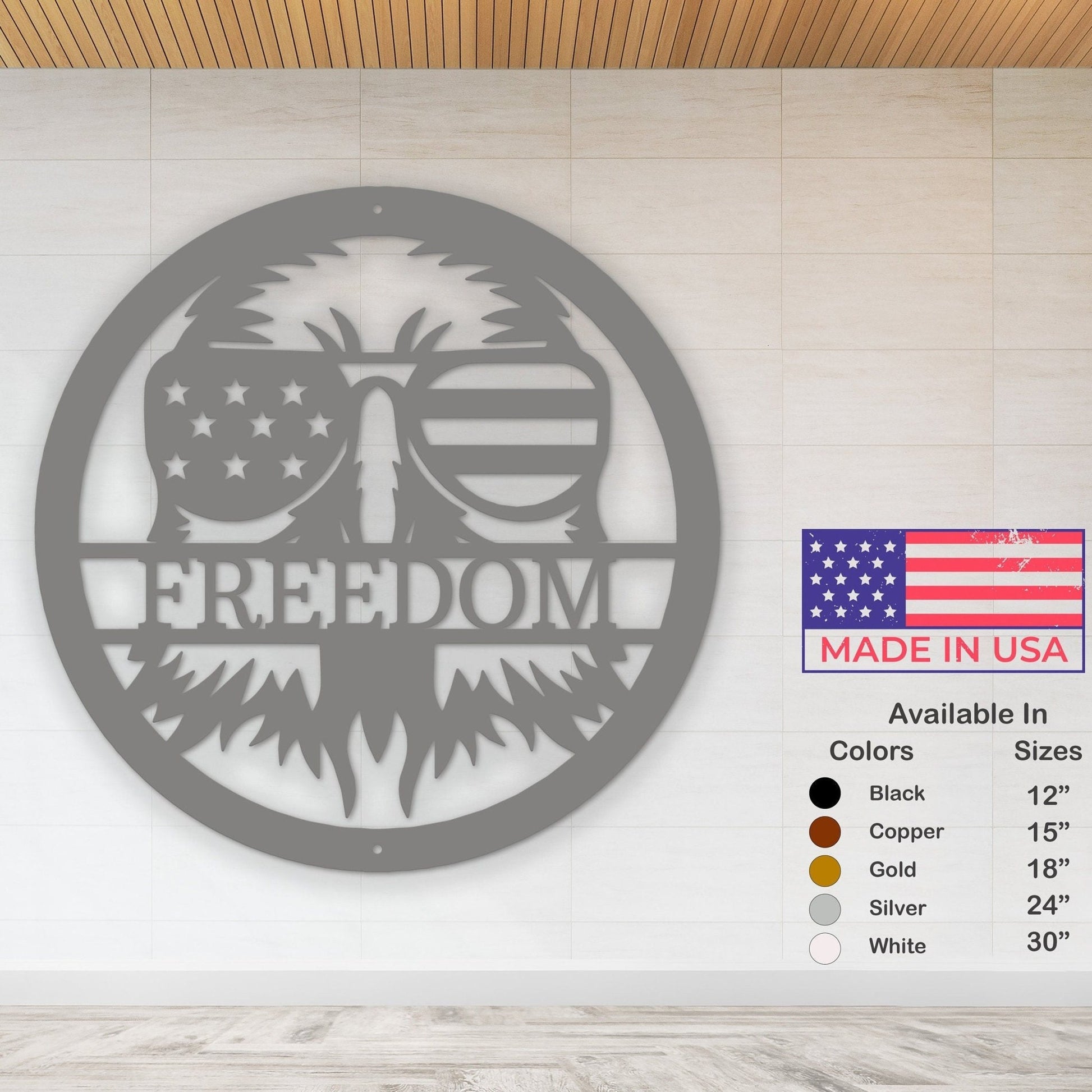 Custom American Eagle Sign - Personalized Metal Patriotic Decor for Housewarming - Stylinsoul