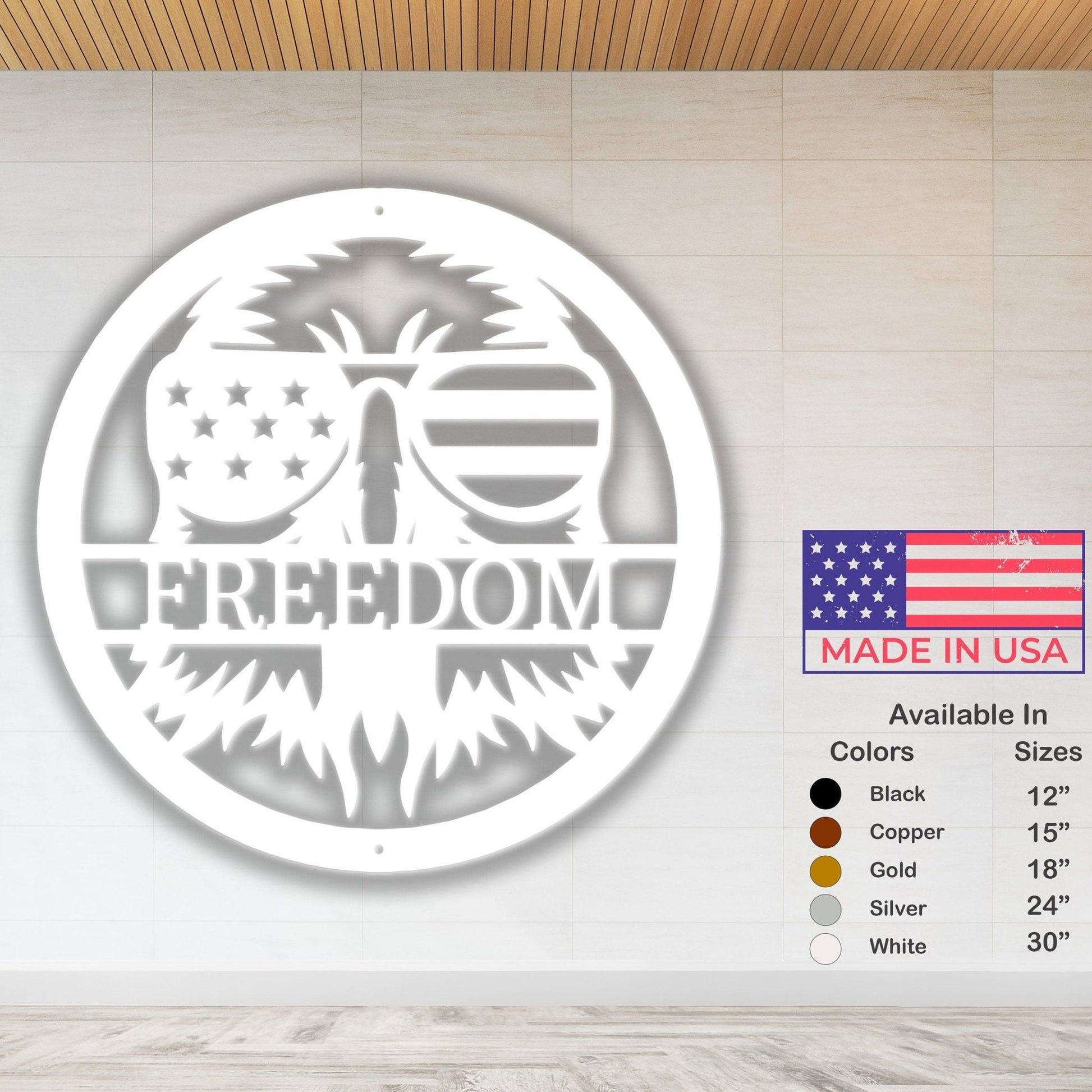 Custom American Eagle Sign - Personalized Metal Patriotic Decor for Housewarming - Stylinsoul