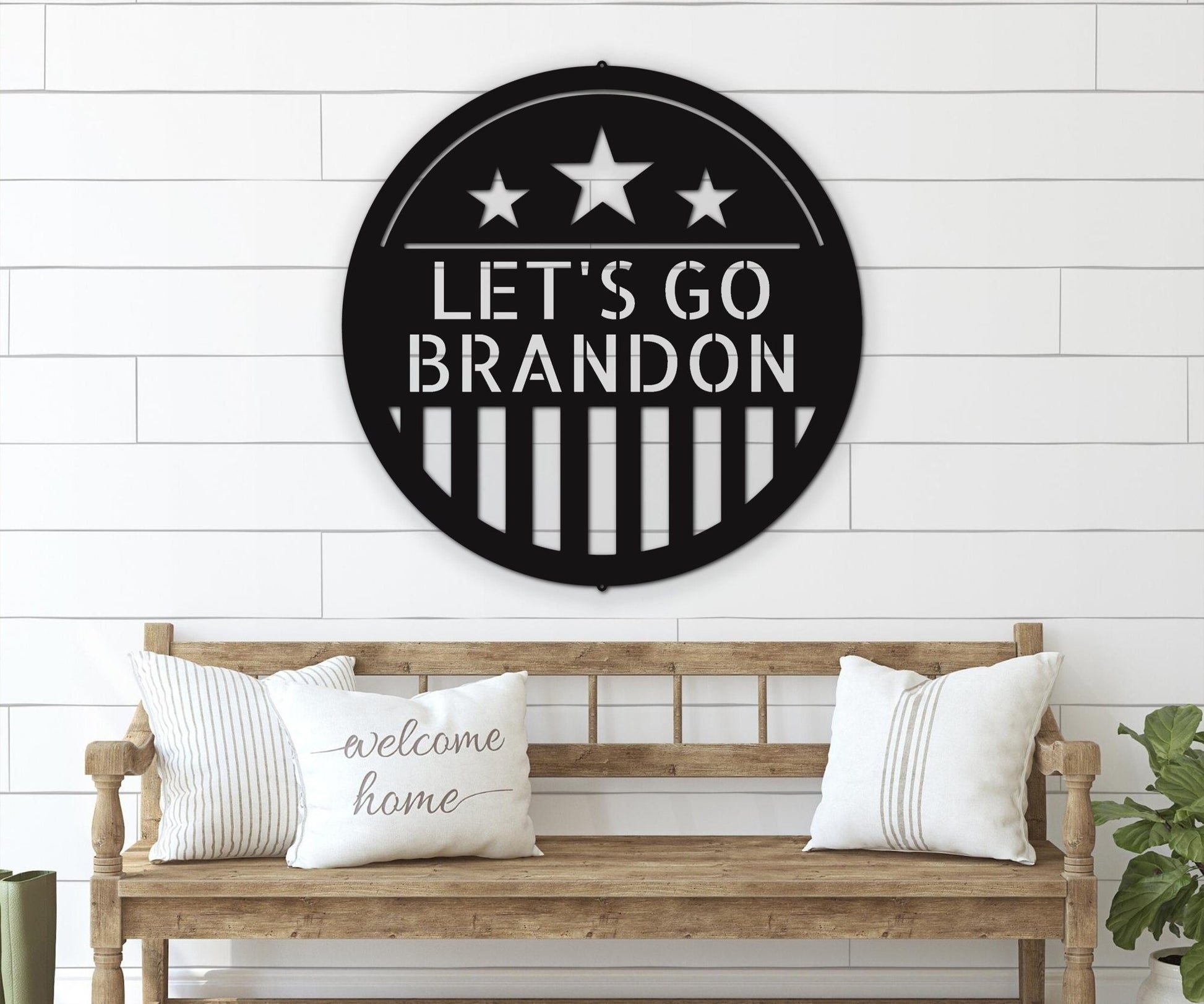 Custom American Plaque Sign - Metal Patriotic Decor for Housewarming Gift - Stylinsoul