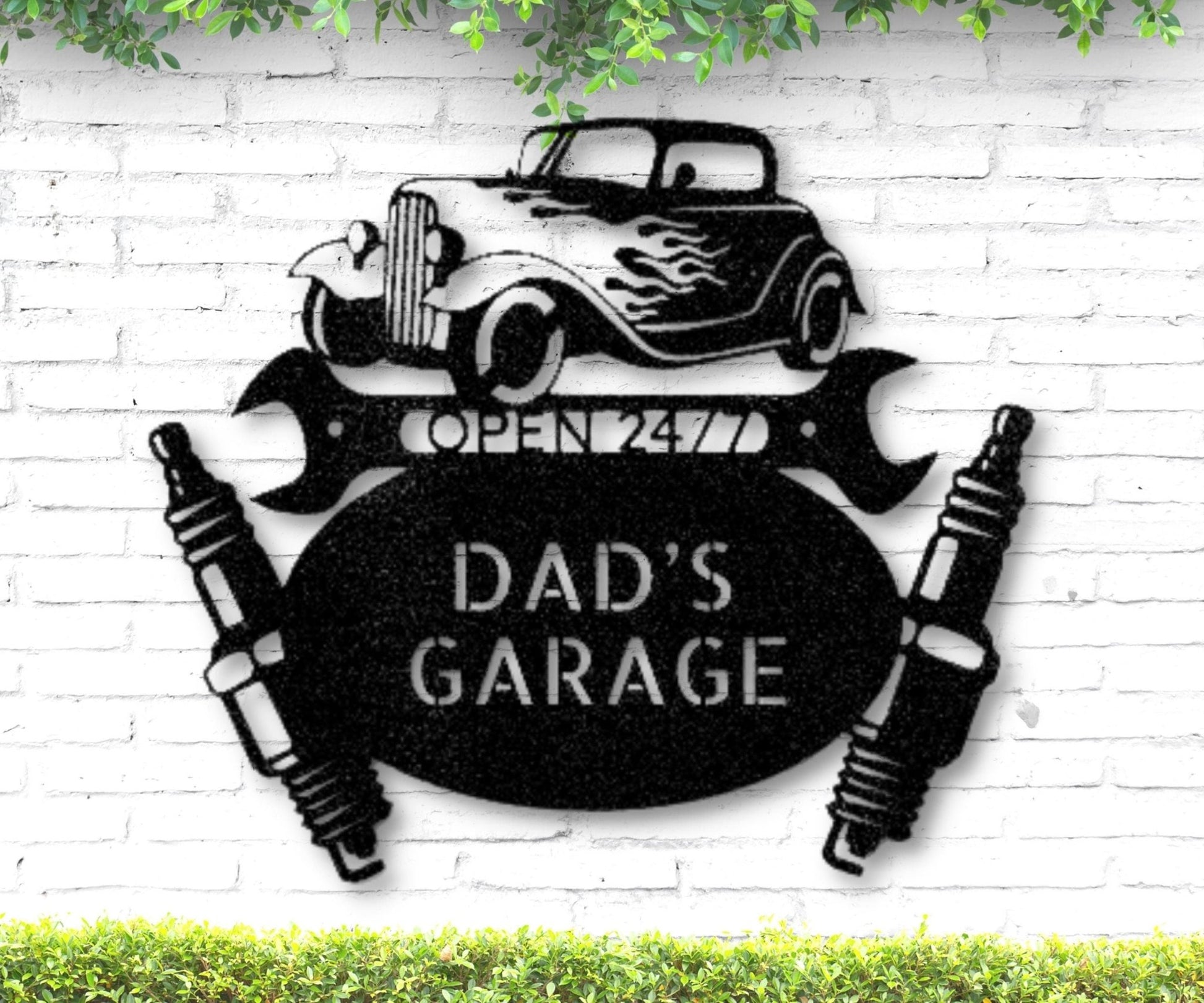 Custom Garage Sign - Personalized Metal Wall Art for Hot Rod Enthusiasts - Stylinsoul
