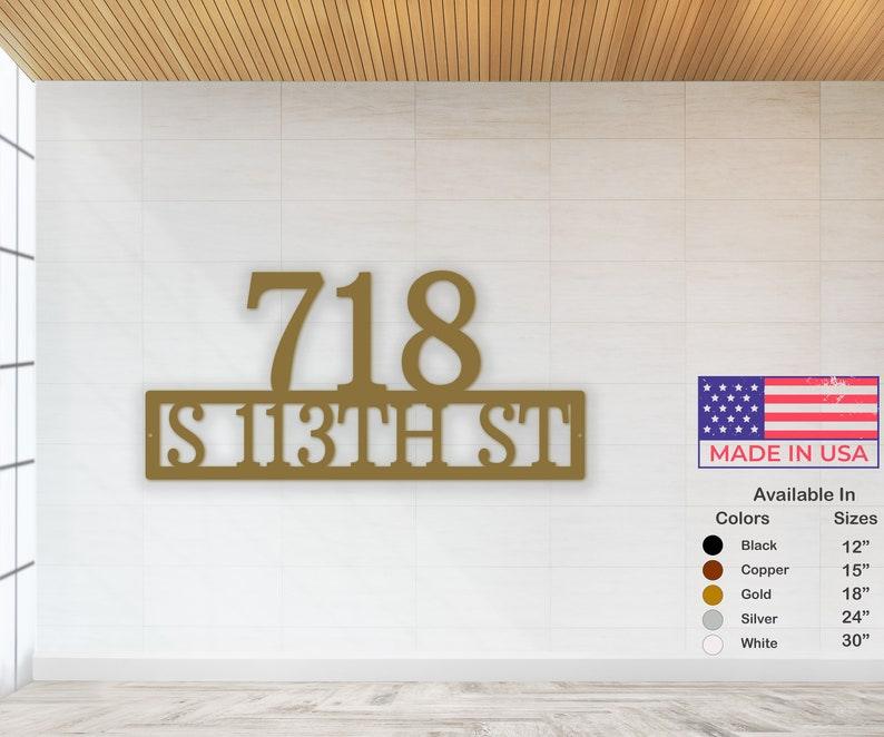 Custom Metal Address Sign: Modern House Number for a Stylish and Personalized Home - Stylinsoul