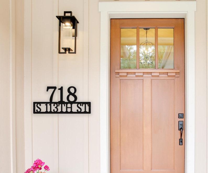 Custom Metal Address Sign: Modern House Number for a Stylish and Personalized Home - Stylinsoul