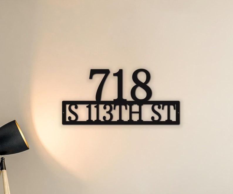 Custom Metal Address Sign: Modern House Number for a Stylish and Personalized Home - Stylinsoul