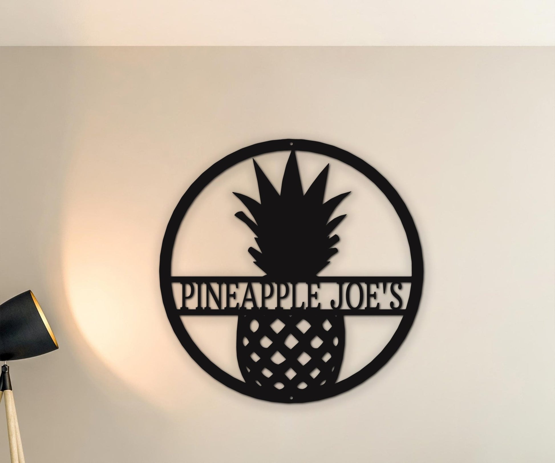 Custom Pineapple Porch Sign - Beach Home Sign Kitchen Decor - Last Name Monogram Gift - Stylinsoul