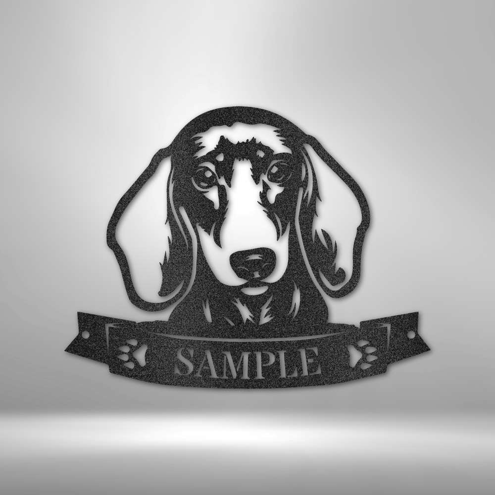 Dachshund Face Monogram - Personalized Steel Sign for Dachshund Enthusiasts - Stylinsoul