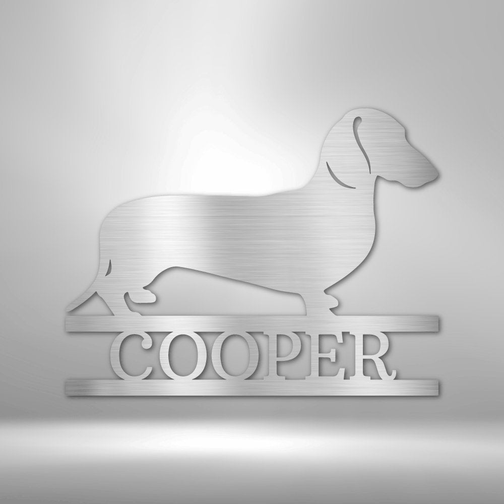 Dachshund Monogram - Personalized Steel Sign for Dog Lovers - Stylinsoul