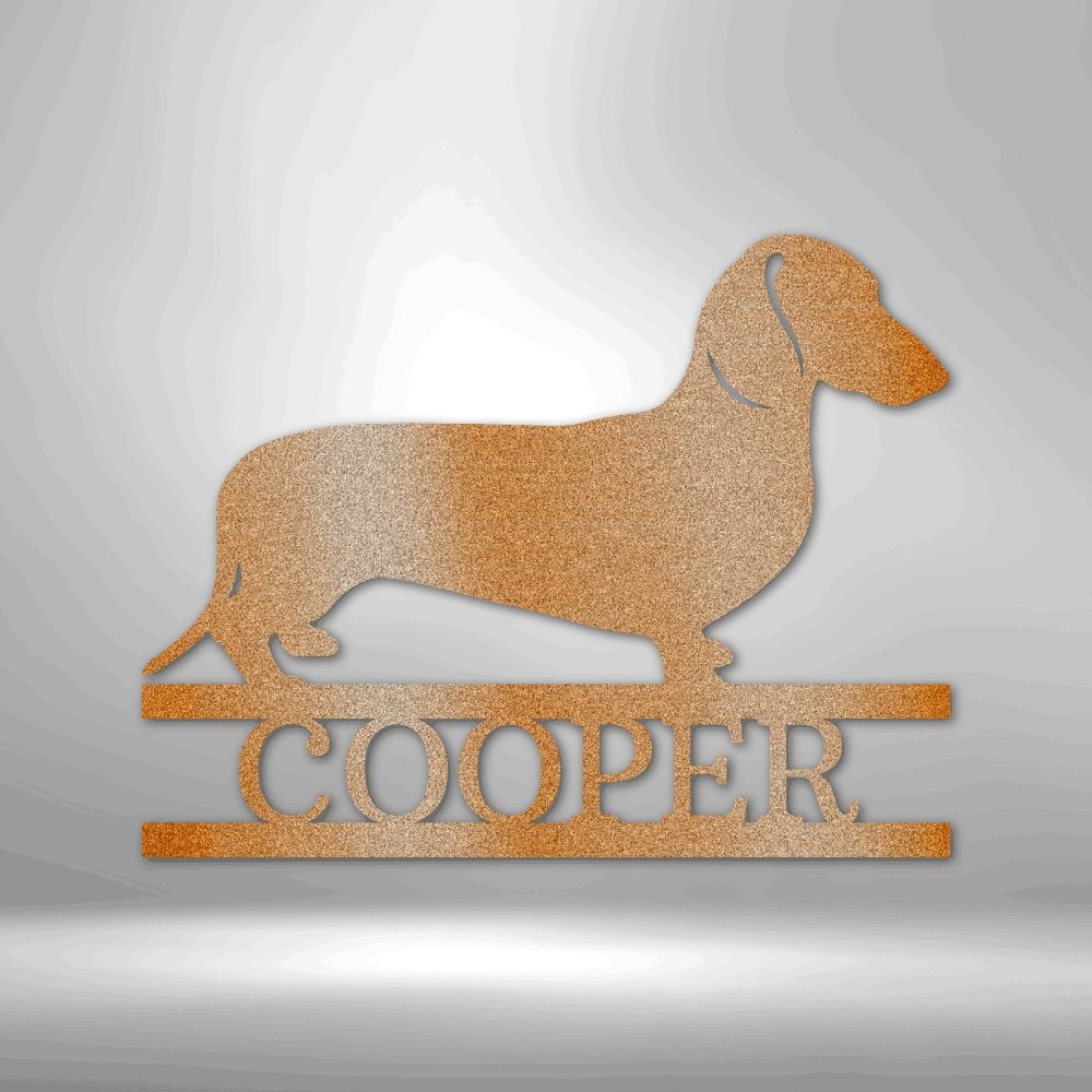 Dachshund Monogram - Personalized Steel Sign for Dog Lovers - Stylinsoul