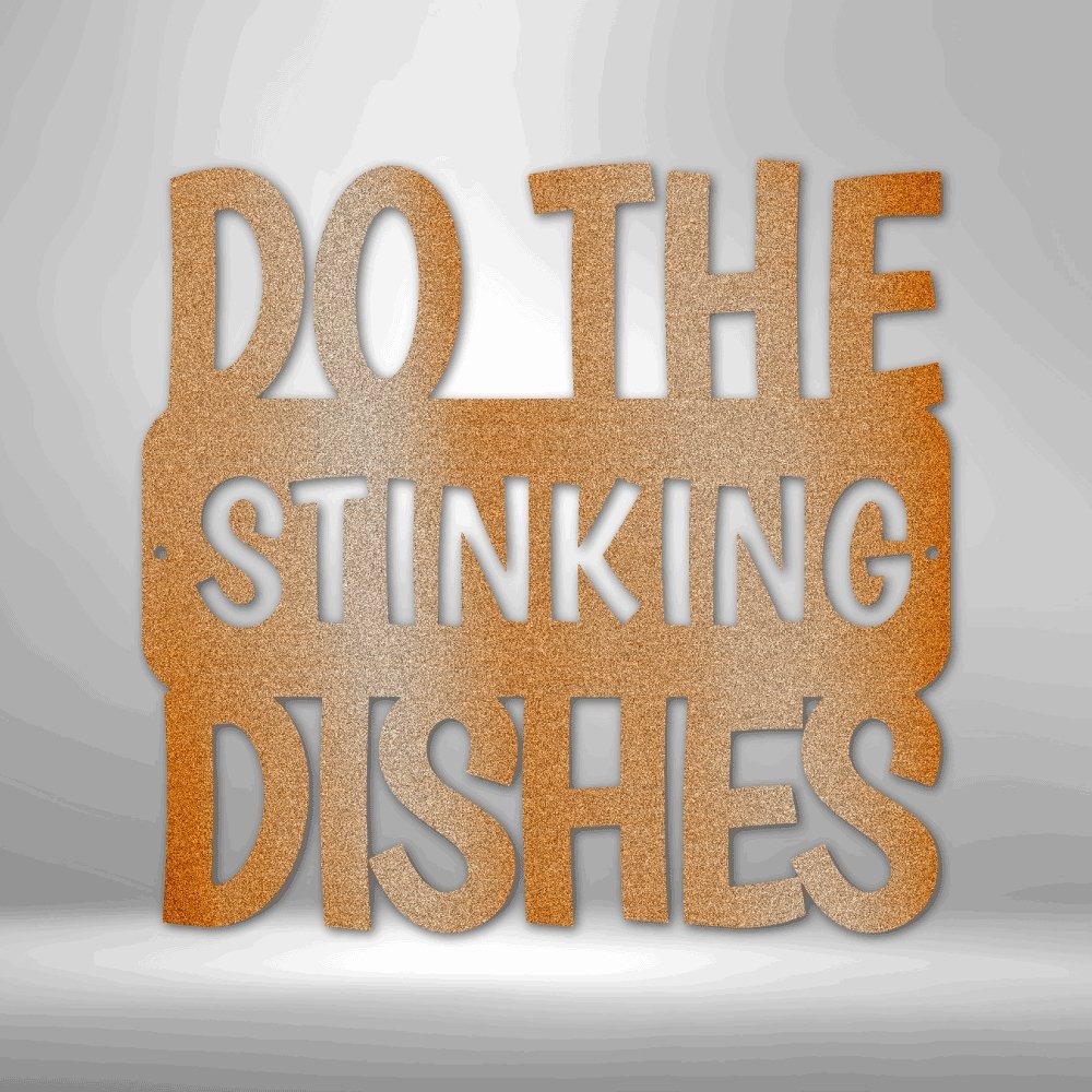 Do the Dishes Quote Steel Sign - Motivational Metal Wall Art for Kitchen Decor - Stylinsoul