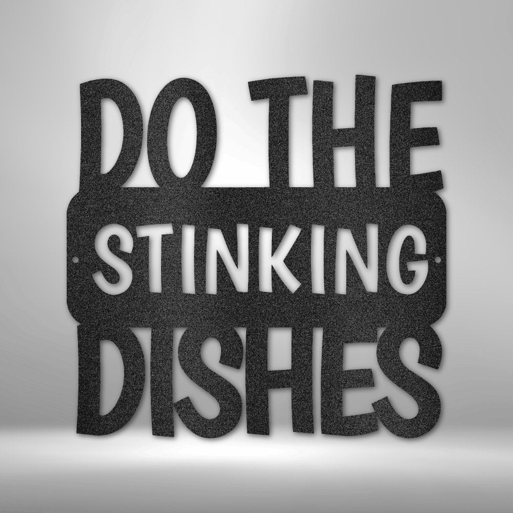 Do the Dishes Quote Steel Sign - Motivational Metal Wall Art for Kitchen Decor - Stylinsoul