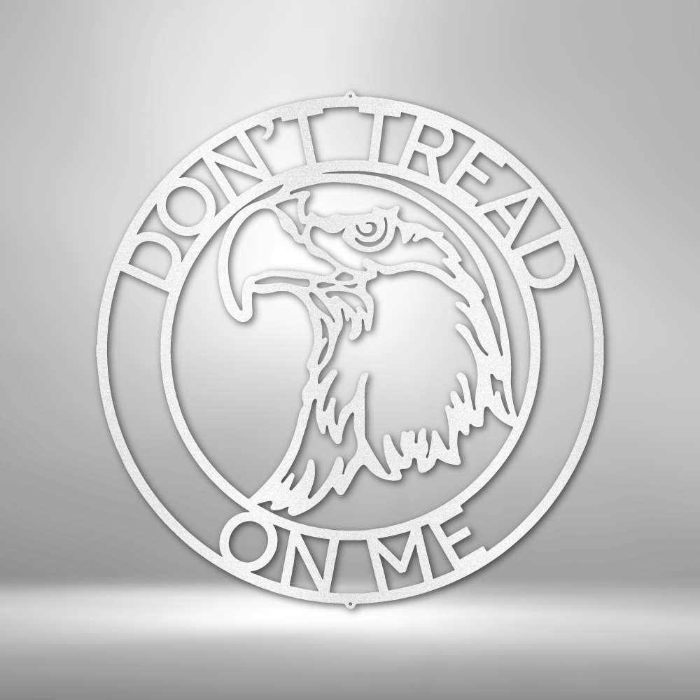 Eagle Head Ring Monogram Steel Sign - Personalized Metal Wall Art for Strong Identity - Stylinsoul