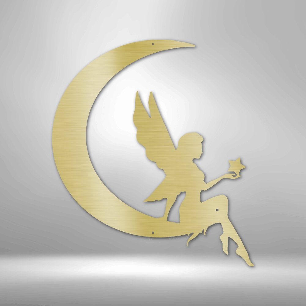 Fairy Moon Steel Sign - Whimsical Metal Wall Art for Magical Home Decor - Stylinsoul